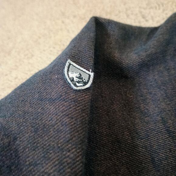 Kuhl Descendr Flannel Men's Size Large Brown Button Up Flap Pockets Long Sleeve - Picture 4 of 13